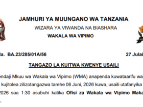 MAJINA ya Walioitwa Kwenye Usaili Wakala wa Vipimo 27/07/2026