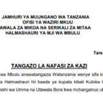 NAFASI za Kazi Mbulu Town Council