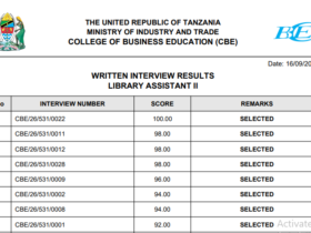 MATOKEO ya Usaili wa Kuandika Chuo cha Elimu ya Biashara