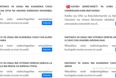 Matokeo Ya Usaili Wa Kuandika Chuo Kikuu Cha Afya Na Sayansi Shirikishi Muhimbili (MUHAS) 24/09/2026