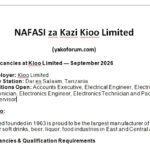 NAFASI za Kazi Kioo Limited