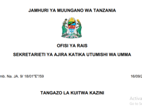 NAFASI za Kazi Utumishi 16/09/2026