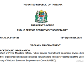 Nafasi za Kazi Baraza la Taifa la Uwezeshaji Wananchi Kiuchumi (NEEC)