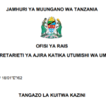 Walioitwa Kazini Wakala wa Huduma za Misitu Tanzania (TFS) 22/09/2026