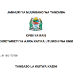 Majina ya Waliotwa Kazini Taasisi Mbalimbali za Umma 21/10/2026