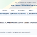 Matokeo ya Usaili wa Kuandika Uliofanyika 17/10/2026