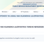 Matokeo ya Usaili wa Kuandika Uliofanyika 18/10/2026