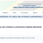 Matokeo ya Usaili wa Vitendo Uliofanyika 19/10/2026
