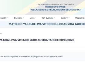 Matokoe ya Usaili wa Vitendo Uliofanyika 20/10/2026
