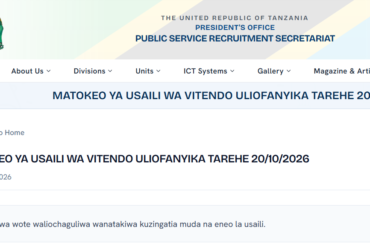 Matokoe ya Usaili wa Vitendo Uliofanyika 20/10/2026