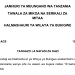Nafasi za Kazi Buhigwe District Council