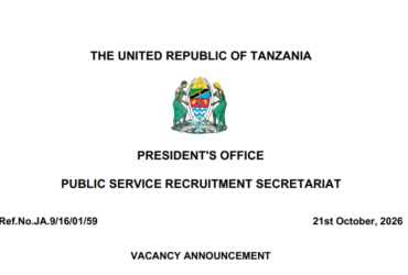 Nafasi za Kazi Taasisi Mbambali za Umma 21/10/2026